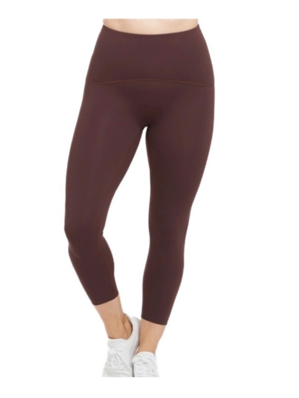 SPANX Booty Boost High Rise 7/8 Leggings Dark Brown Plum Size Medium